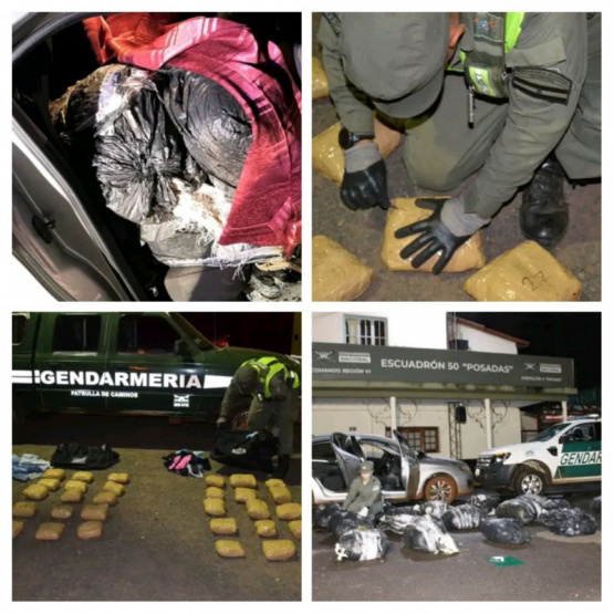  Gendarmes incautan más de 214 kilos de marihuana en dos procedimientos en Corriente y Misiones